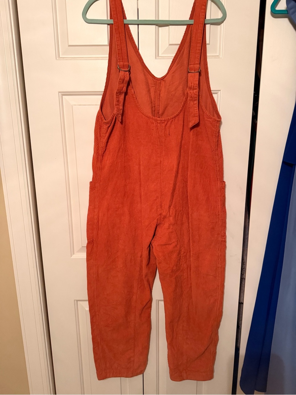 We The Free Orange High Roller Corduroy Jumpsuit Women's Size S - Picture 5 of 7